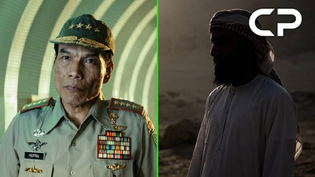 General Putra ao lado da silhueta de Osama bin Laden