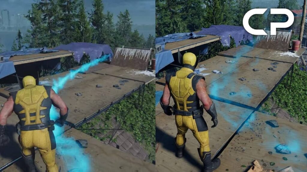 Comparação do rastro de Sentido de Faro de Wolverine antes e depois da atualização